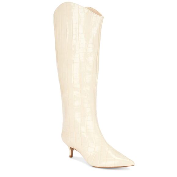 Schutz Maryana Wide Calf Boot in Eggshell – EUC Size 7.5 - Picture 1 of 9